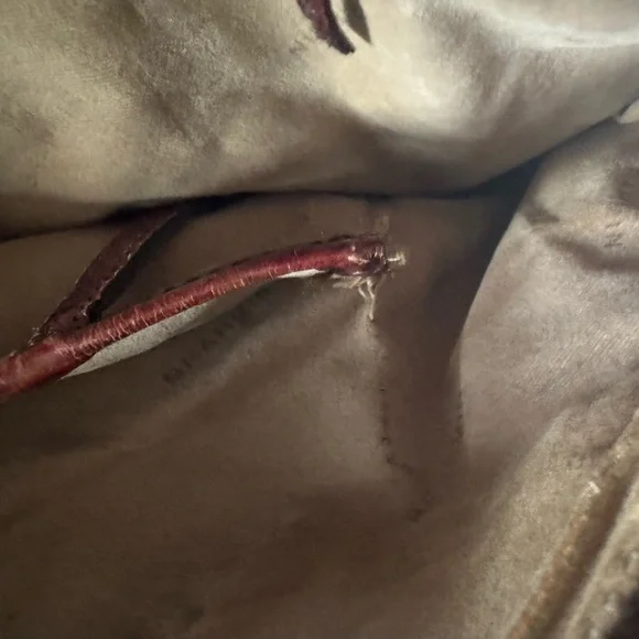 Brahmin Croc-Embossed Satchel - Deep Burgundy - Picture 7 of 9